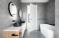 white ceramic sink near white ceramic sink