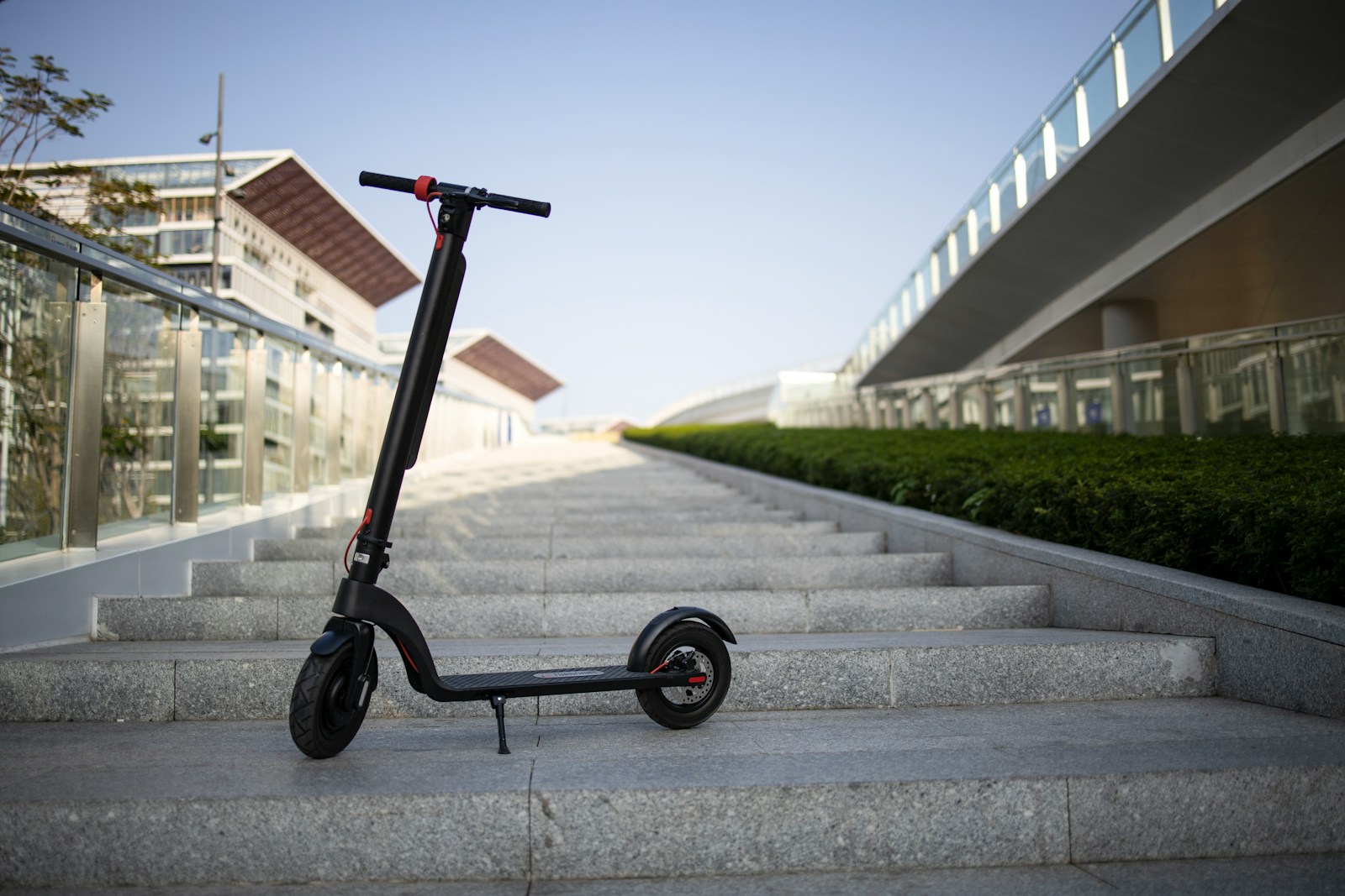 a black and silver wheeled object
